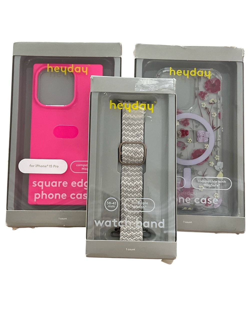 Heyday Bundle - 2 iPhone 15 Pro MagSafe Cases + Apple Watch Band 38-41mm - NIB
